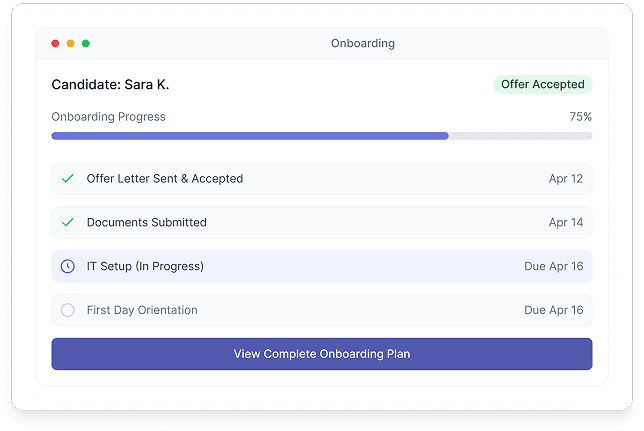 From Offer to Onboarding Without Delays
